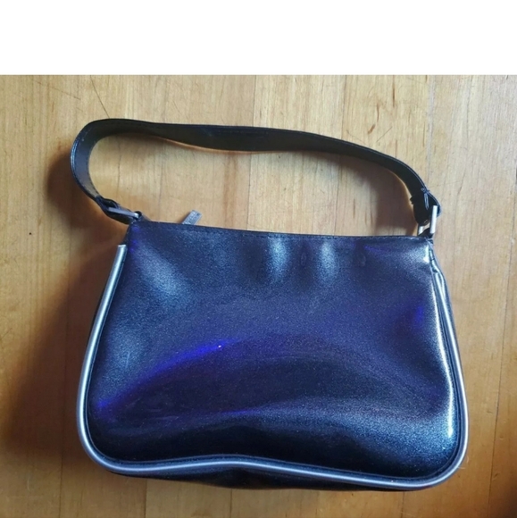 Alcantara Makeup Cosmetic Bag Pink Multi Patent Leather Style 8 X 6 - Picture 3 of 10